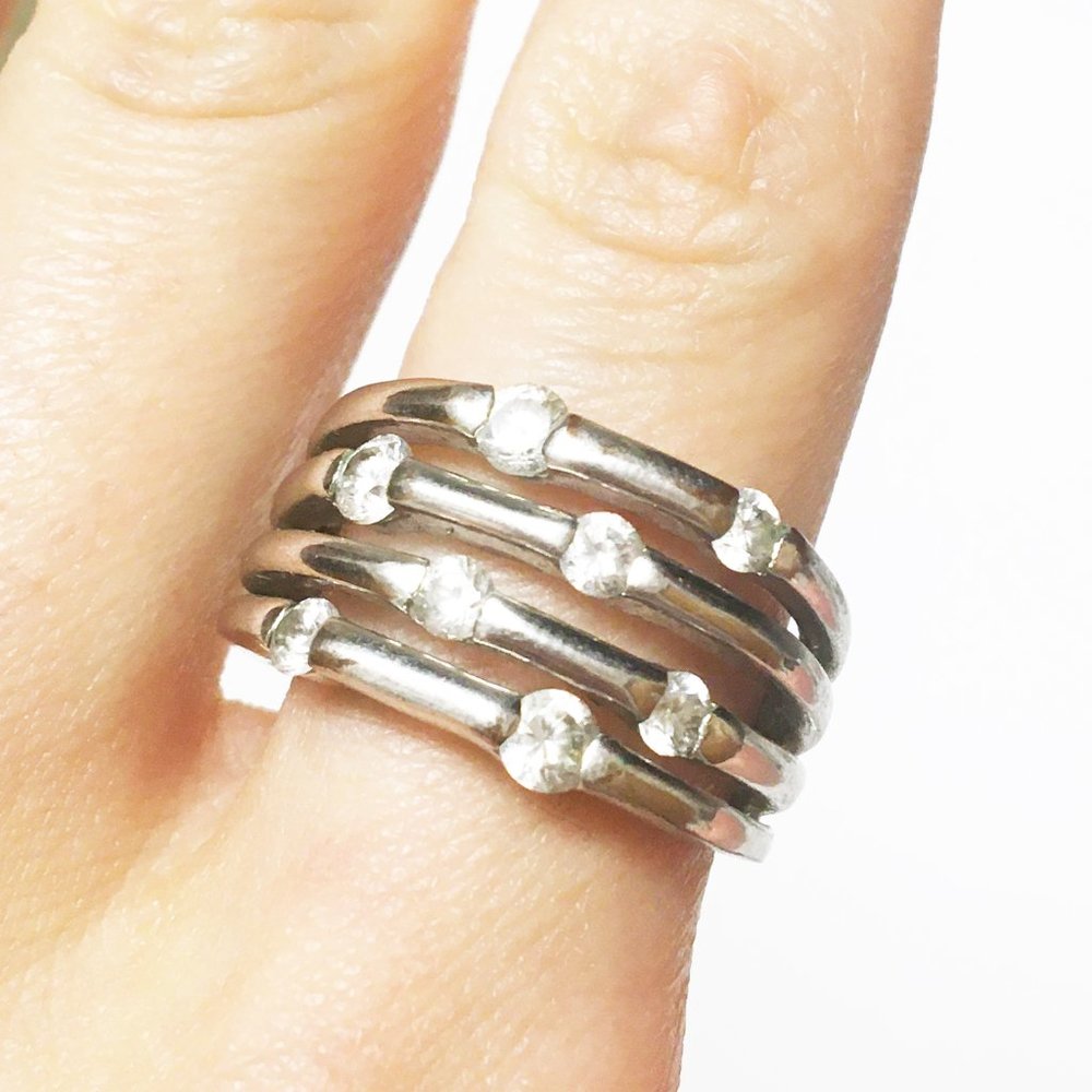 Stacked Sterling Dainty Boho Midi Ring